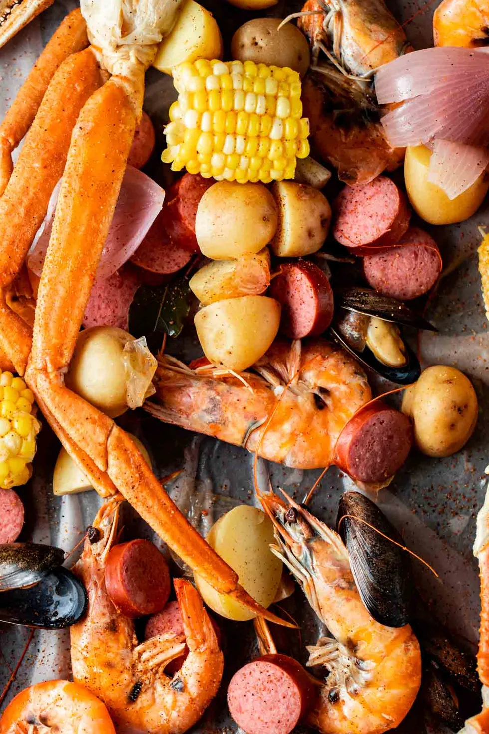 Seafood boil with lobster and shrimp from Caplinger's Fresh Catch Indianapolis