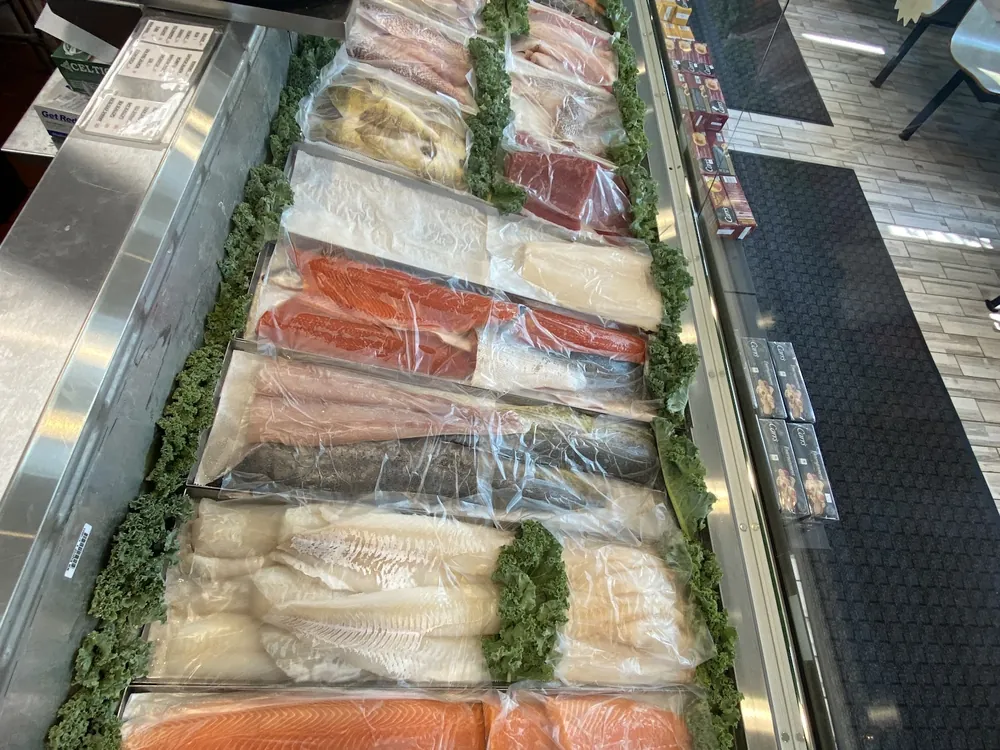 Fresh fish counter at Caplinger's Fresh Catch Indianapolis